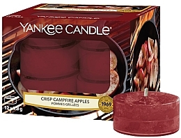 Düfte, Parfümerie und Kosmetik Teekerze - Yankee Candle Tea Light Crisp Campfire Apples
