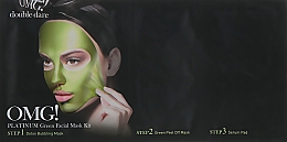 Düfte, Parfümerie und Kosmetik Reinigende Gesichtsmaske in 3 Schritten - Double Dare OMG! Platinum Green Facial Mask