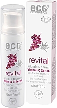 Regenerierendes Gesichtsserum mit Vitamin C, Bio Traube, Hyaluron, Q10 und Bio Hanfsamenöl - Eco Cosmetics Revital Vitamin C Serum — Bild N1