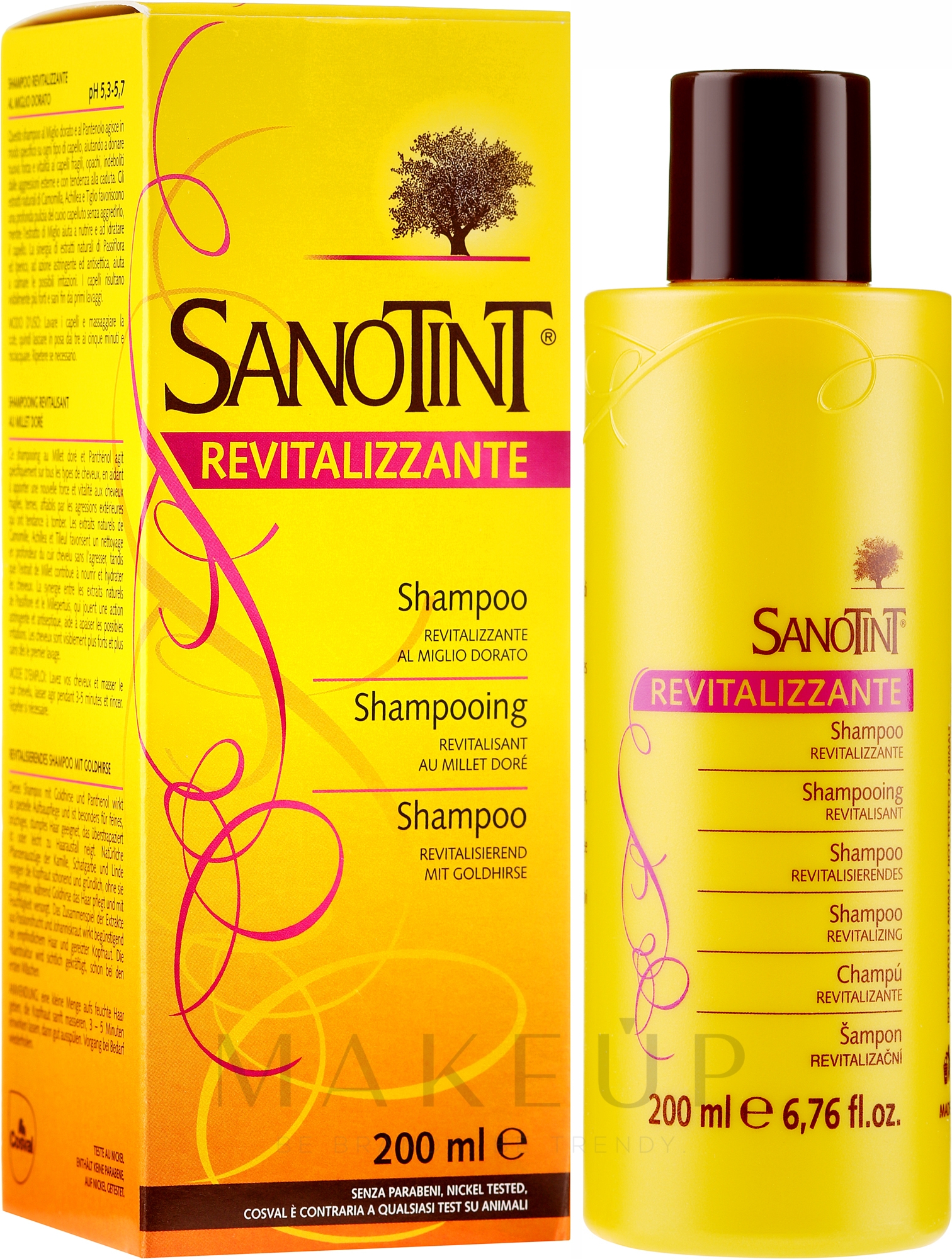 Revitalisierendes Shampoo mit Goldhirse - Sanotint Shampoo — Bild 200 ml