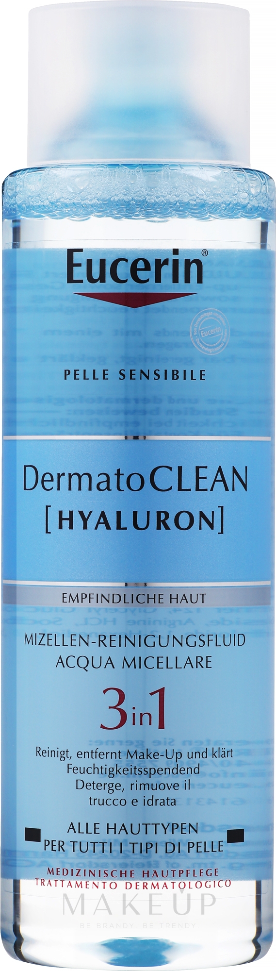 3in1 Mizellen-Gesichtsreinigungsfluid für alle Hauttypen - Eucerin DermatoClean 3 in 1 Micellar Cleansing Fluid — Bild 400 ml