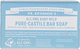 Düfte, Parfümerie und Kosmetik Milde Babyseife mit Kokosnuss-, Oliven- und Jojobaöl - Dr. Bronner’s Pure Castile Bar Soap Baby-Mild