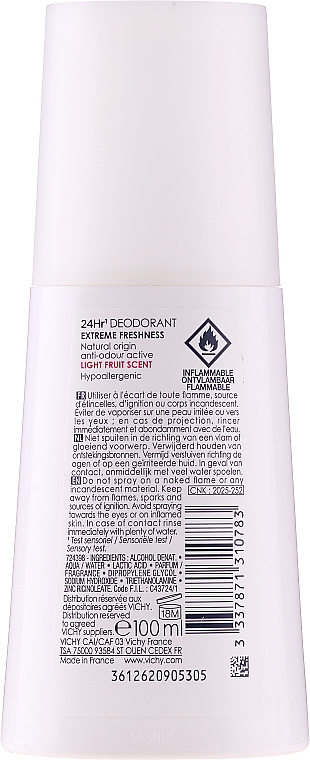 Deospray - Vichy Deodorant Ultra Frais 24h Parfum Fruite Spray — Bild N2