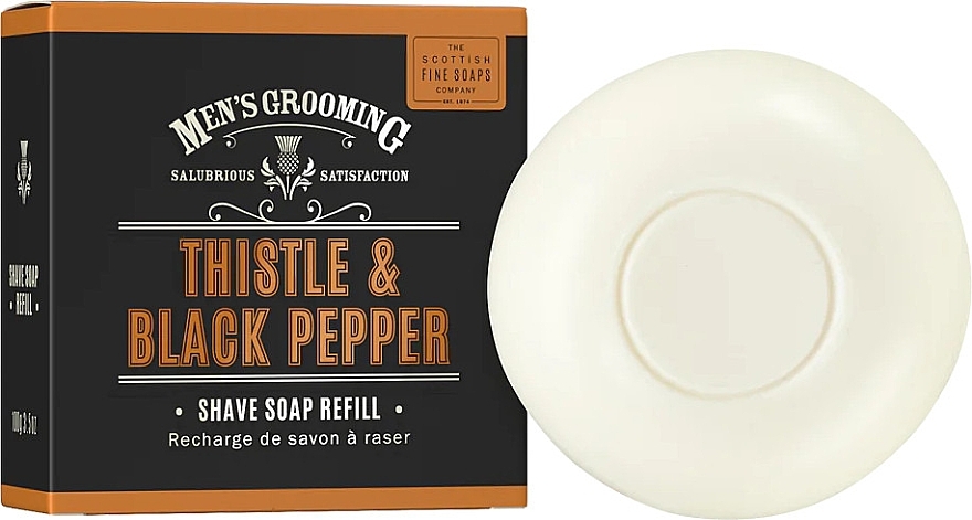 Scottish Fine Soaps Thistle & Black Pepper Shave Soap Refill  - Rasierseife — Bild N1