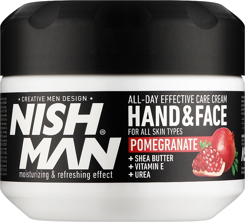 Hand- und Gesichtscreme für alle Hauttypen mit Granatapfel - Nishman Hand & Face Cream Pomegranate — Bild N1