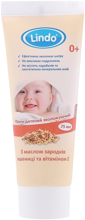 Kinder-Feuchtigkeitscreme mit Weizenkeimöl und Vitamin E - Lindo — Bild N1