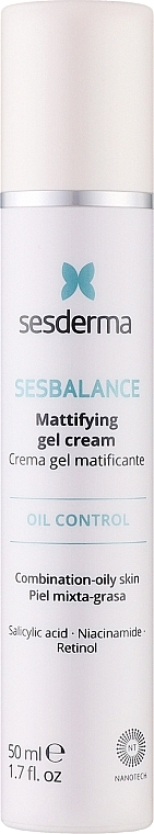 Creme-Gel für das Gesicht - SesDerma Laboratories Sesbalance Mattifying Gel Cream — Bild N1