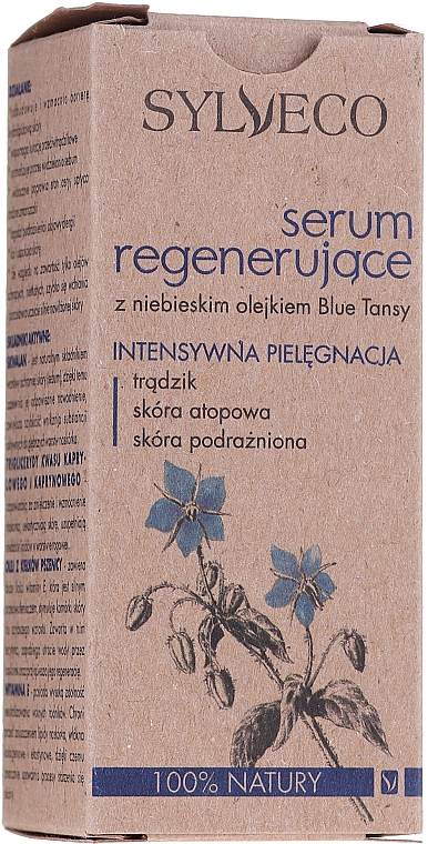 Intensiv pflegendes und regenerierendes Gesichtsserum mit blauem Reinfarnöl - Sylveco Blue Tansy Regenerating Serum — Bild N1