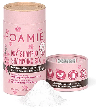 Trockenshampoo für dunkles Haar mit Himbeerblütenduft - Foamie Dry Shampoo Berry Blossom — Bild N2