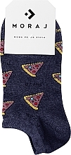 Baumwollsocken für Damen Fast-Food grau-blau Pizza - Moraj — Bild N1