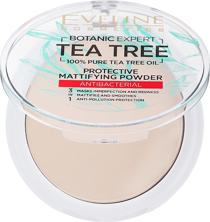Mattierender antibakterieller Gesichtspuder mit Teebaumöl - Evelive Cosmetics Botanic Expert Tea Tree Protective Mattifying Antibacterial Powder — Bild N2