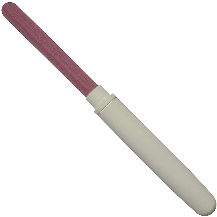 Keramische Nagelfeile im grauen Etui rosa Clip - Erlinda Solingen NailMaid Ceramic Nail File In Light Grey Case With Clip — Bild N1