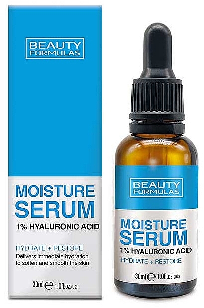 Feuchtigkeitsspendendes Serum mit Hyaluronsäure - Beauty Formulas Moisture Hyaluronic Acid Serum — Bild N1