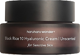 Düfte, Parfümerie und Kosmetik Hyaluron-Gesichtscreme mit schwarzem Reisextrakt - Haruharu Wonder Black Rice 10 Hyaluronic Cream Unscented