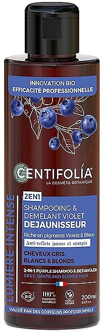 Shampoo für graues und blondes Haar - Centifolia Purple Shampoo & Detangler 2in1  — Bild N1