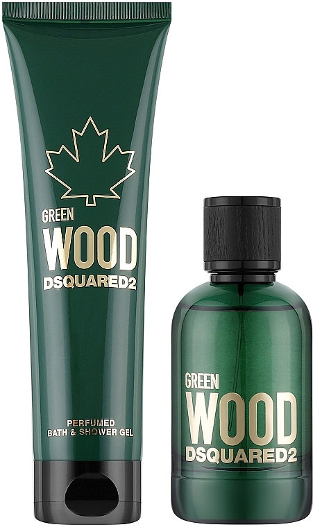 Dsquared2 Green Wood Pour Homme - Duftset (Eau de Toilette 100ml + Duschgel 150ml) — Bild N2