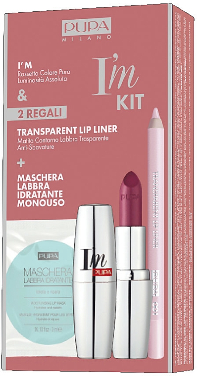 Make-up Set - Pupa I'm Kit With Repairing Mask, Transparent Lip Liner And I'm Lipstick — Bild N1