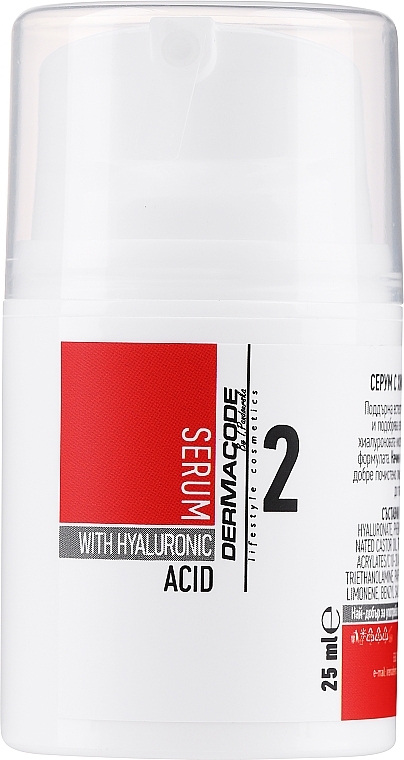 Serum für das Gesicht mit Hyaluronsäure - Dermacode By I.Pandourska Hyaluronic Acid 1.5% Serum — Bild N1