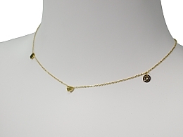 Halskette mit Blume und Herz golden - Lolita Accessories — Bild N1