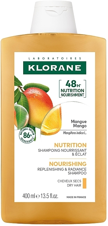 Nährendes Shampoo für trockenes und strapaziertes Haar mit Mangobutter - Klorane Shampoo with Mango Butter