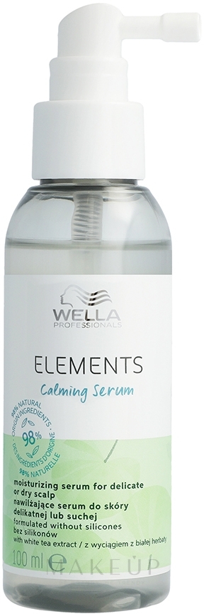 Feuchtigkeitsspendendes beruhigendes Serum für empfindliche oder trockene Kopfhaut - Wella Professionals Elements Calming Serum — Bild 100 ml