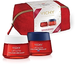 Düfte, Parfümerie und Kosmetik Gesichtspflegeset - Vichy Liftactiv Specialist (Tagescreme 50ml + Nachtcreme 50ml + Kosmetiktasche)