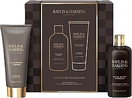 Haar- nd Körperpflegeset - Baylis & Harding Black Pepper & Ginseng Men's Luxury Bathing Duo Gift Set (Shampoo 300ml + Duschgel 200ml) — Bild N1