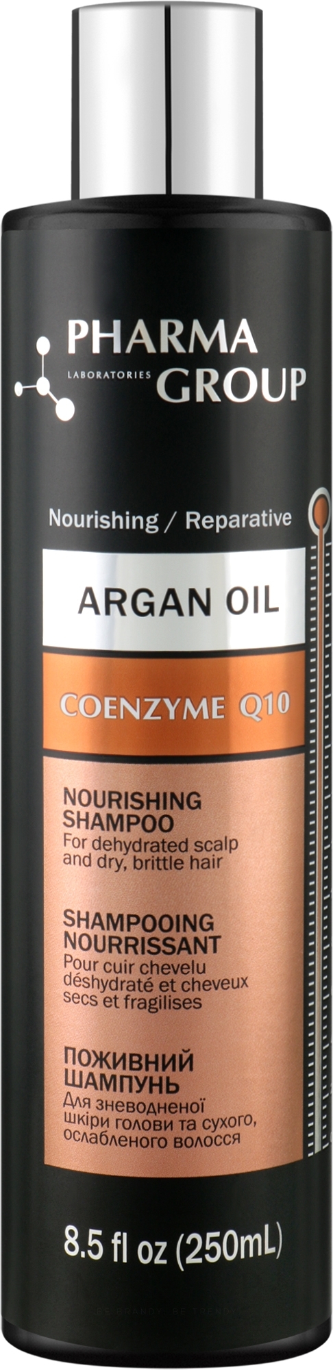 Pflegendes Shampoo für das Haar - Pharma Group Laboratories Argan Oil + Coenzyme Q10 Shampoo — Bild 250 ml