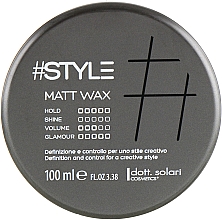 Düfte, Parfümerie und Kosmetik Mattes Haarwachs - Dott. Solari Style Matt Wax
