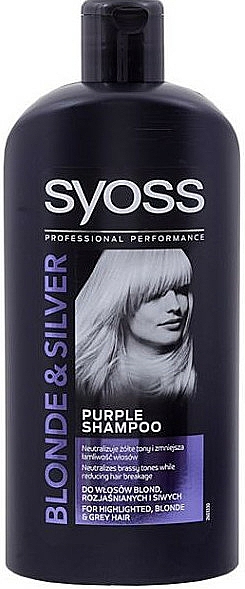 Neutralisierendes Shampoo für blondes und graues Haar - Syoss Blond & Silver Shampoo
