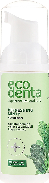 Erfrischender Mundschaum mit Pfefferminzöl, Salbeiextrakt und natürlichem Betain - Ecodenta Mouthwash Refreshing Oral Care Foam — Bild N1