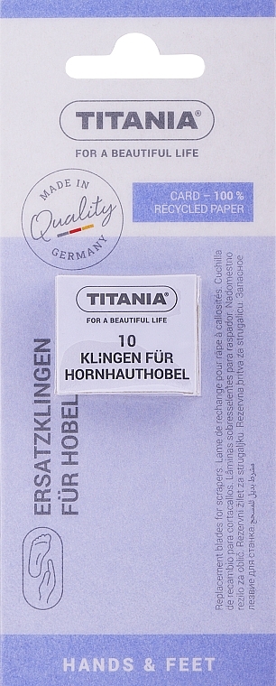 Ersatzklingen für Hornhauthobel - Titania