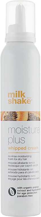 Feuchtigkeitsspendender Schaumfestiger für trockenes Haar - Milk Shake Moisture Plus Hair Whipped Cream — Bild N1