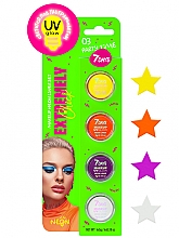 Düfte, Parfümerie und Kosmetik Set mit grafischen Make-up-Linern - 7 Days Extremely Chick UVglow Neon