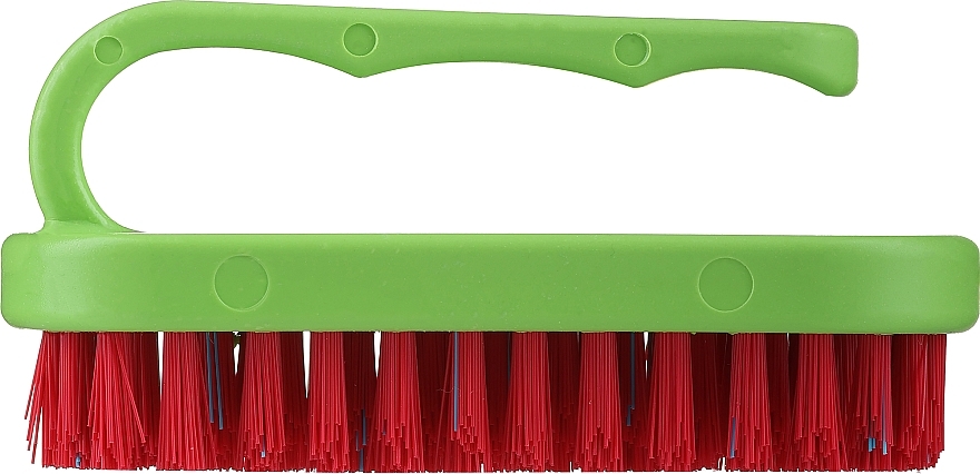 Kleine Hand- und Nagelbürste hellgrün mit roten Borsten - LULA — Bild N1