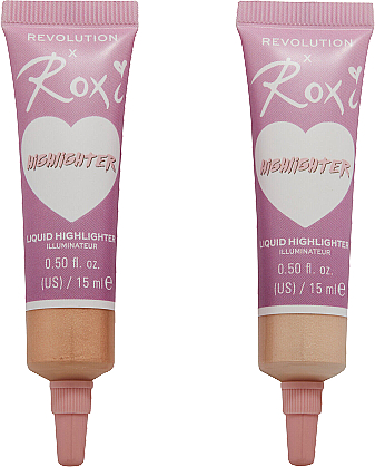Make-up Set - Makeup Revolution x Roxi Cherry Blossom Highlighter Duo (Highlighter 2x15ml) — Bild N2