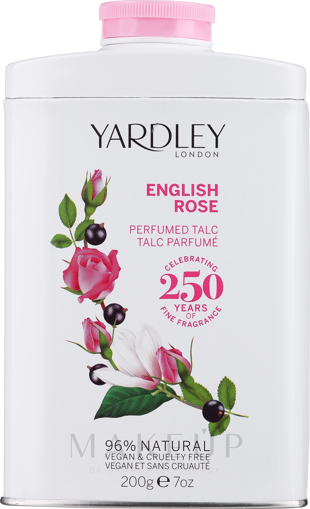 Parfümiertes Talkum mit Rosenduft - Yardley London English Rose Perfumed Talc Women — Bild 200 g