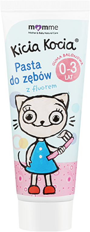 Zahnpasta mit Bubblegum Geschmack für Kinder von 0 bis 3 Jahren - Momme — Bild N1