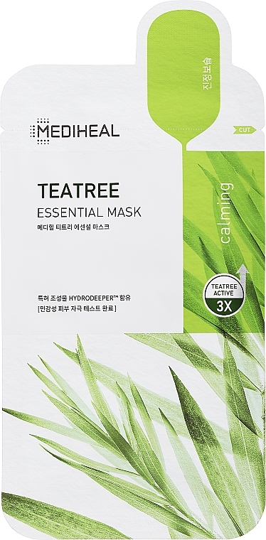 Beruhigende Tuchmaske mit Teebaumextrakt - Mediheal Teatree Care Solution Essential Mask Ex — Bild N1