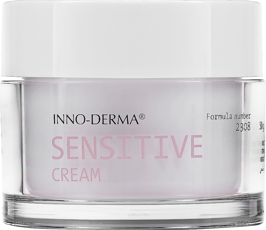 Feuchtigkeitsspendende und beruhigende Gesichtscreme für empfindliche Haut mit Panthenol und Hyaluronsäure - Innoaesthetics Inno-Derma Sensitive Cream — Bild N1