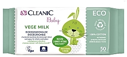 Düfte, Parfümerie und Kosmetik Feuchttücher für empfindliche Haut mit Milch 50 St. - Cleanic Eco Baby Vege