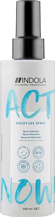 Feuchtigkeitsspendendes Haarspray mit Aloe-Vera-Extrakt - Indola Act Now! Moisture Spray — Bild N1