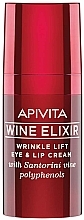 Anti-Falten Augen- und Lippencreme mit Santorin-Wein und Polyphenolen - Apivita Wine Elixir Cream — Bild N1
