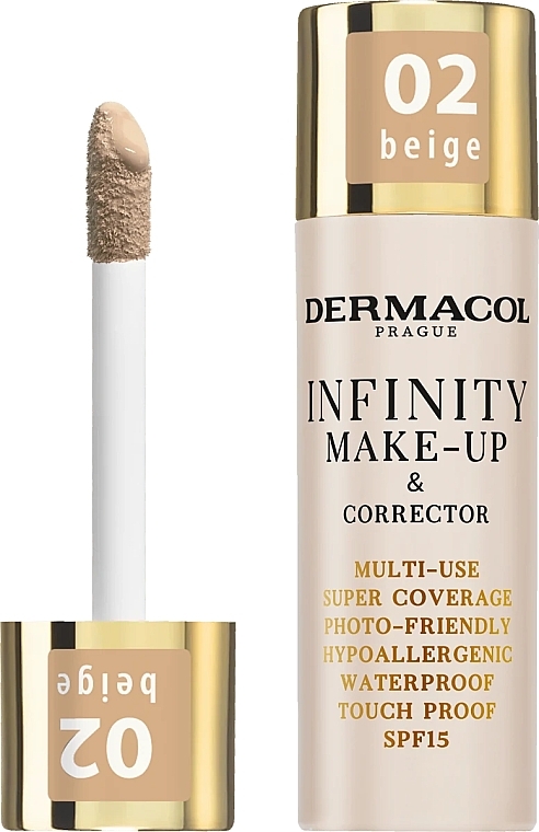 Foundation und Concealer 2in1 - Dermacol Infinity Make-up & Corrector  — Bild N2