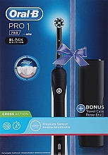 Düfte, Parfümerie und Kosmetik Elektrische Zahnbürste schwarz - Oral-B Pro 750 Cross Action Black Edition 