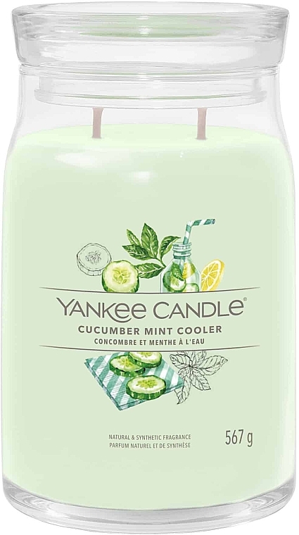 Duftkerze im Glas Cucumber Mint Cooler 2 Dochte - Yankee Candle Singnature — Bild N2