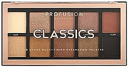 Düfte, Parfümerie und Kosmetik Lidschattenpalette - Profusion Cosmetics Classics 10 Shade Multi-Finish Eyeshadow Palette