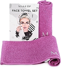 Düfte, Parfümerie und Kosmetik Gesichtstücher lila 32x32 cm - MAKEUP MakeTravel Face Towel Set (Duo Pack)