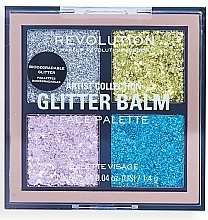 Glitzer-Palette - Makeup Revolution Artist Collection Glitter Balm Face Palette — Bild N2