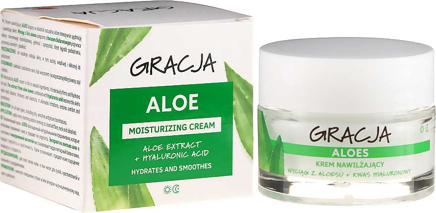 Anti-Falten-Feuchtigkeitscreme mit Aloe und Hyaluronsäure - Miraculum Gracja Aloe Moisturizing Face Cream